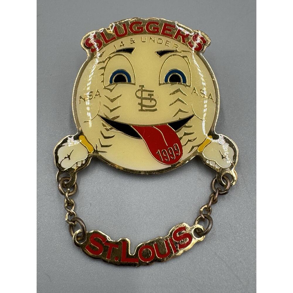 Vintage 1999 St. Louis Sluggers NSA‎ ASA Softball Baseball 14 & Under Lapel Pin